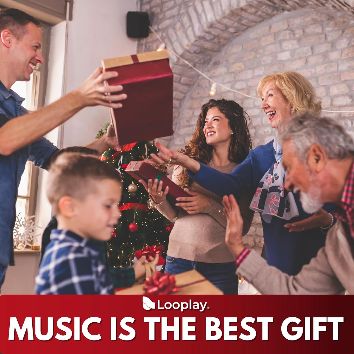 Premium Suitcase Vinyl Record Player with LED Lights Bonus Exclusive Holiday Album
