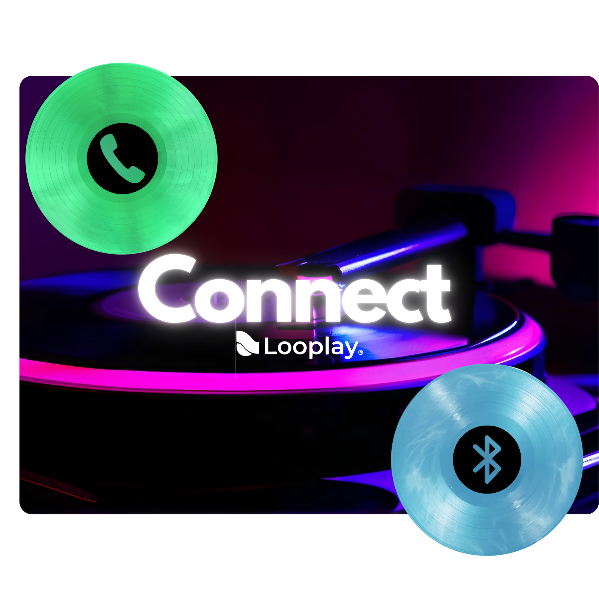 Looplay™ Retro Suitcase Turntable with LED Effects
